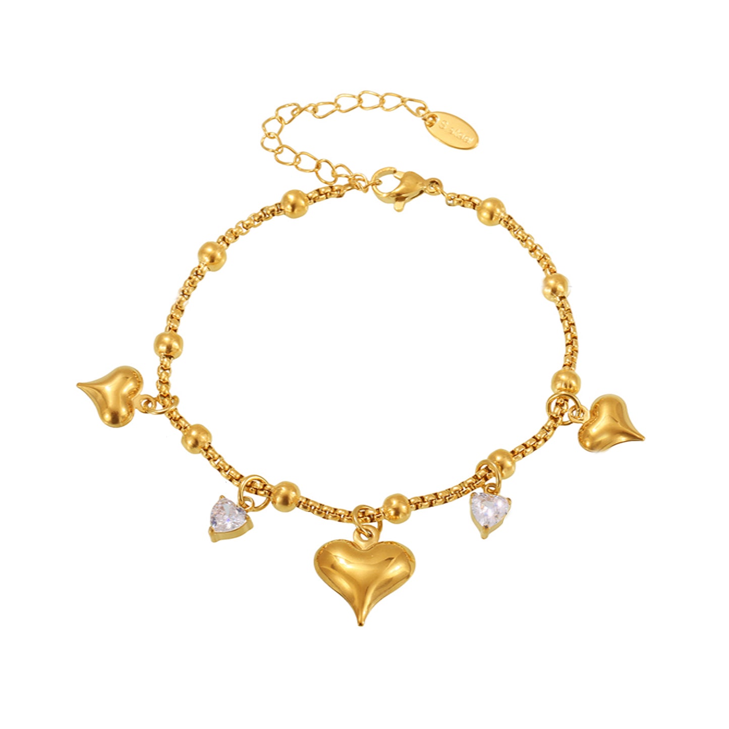 Heart diamond bracelet