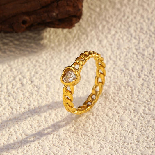 Tender Heart Hoop Ring