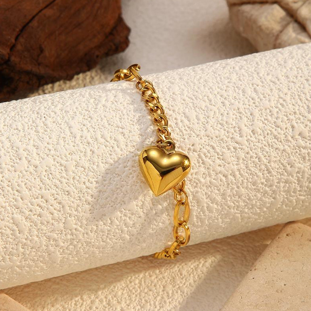 Velour Heart Bracelet Halo