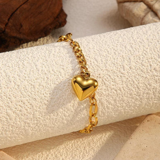 Velour Heart Bracelet Halo