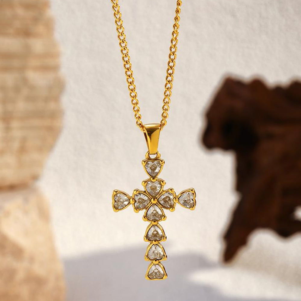 Amour Heart Cross Jewelry