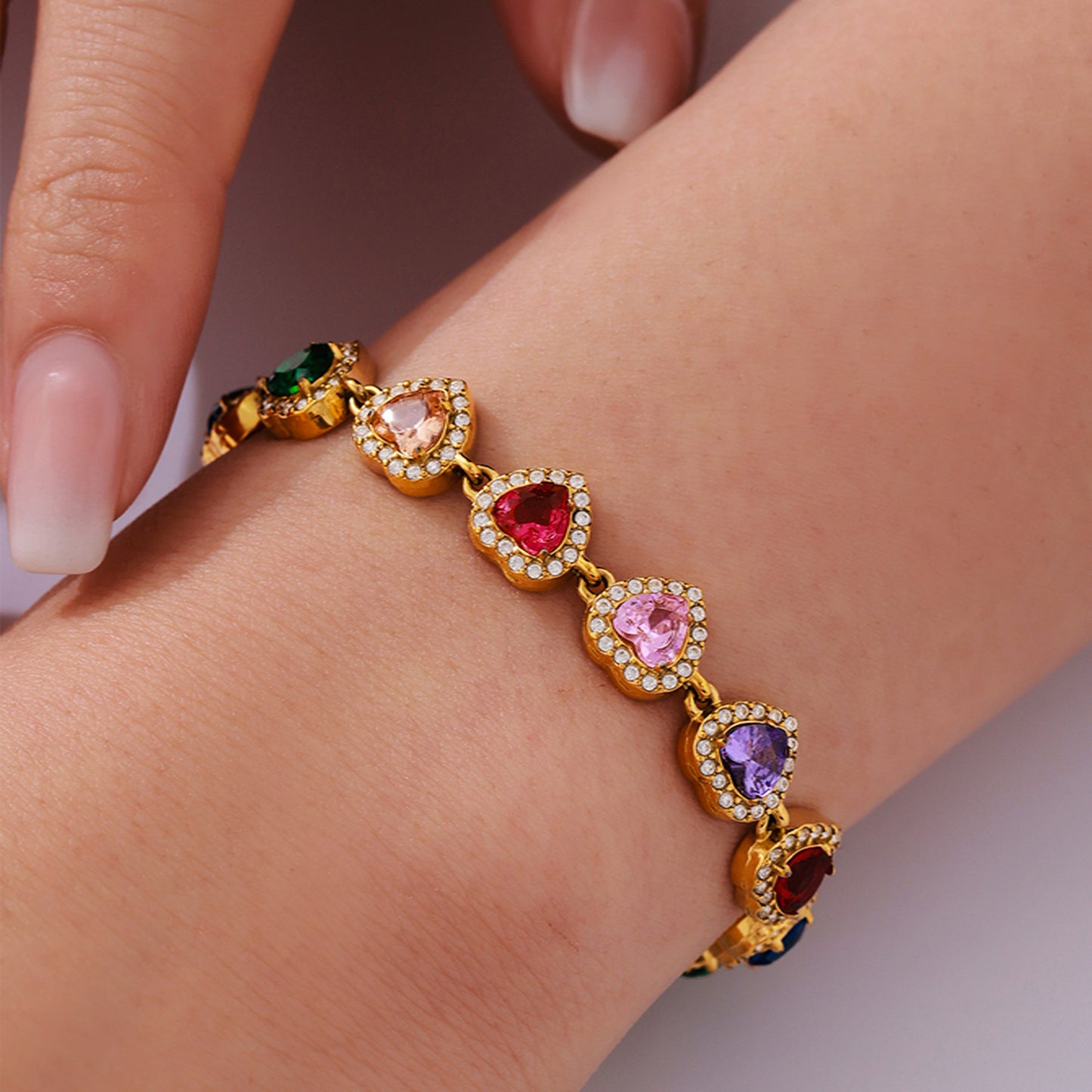 Colorful heart bracelet