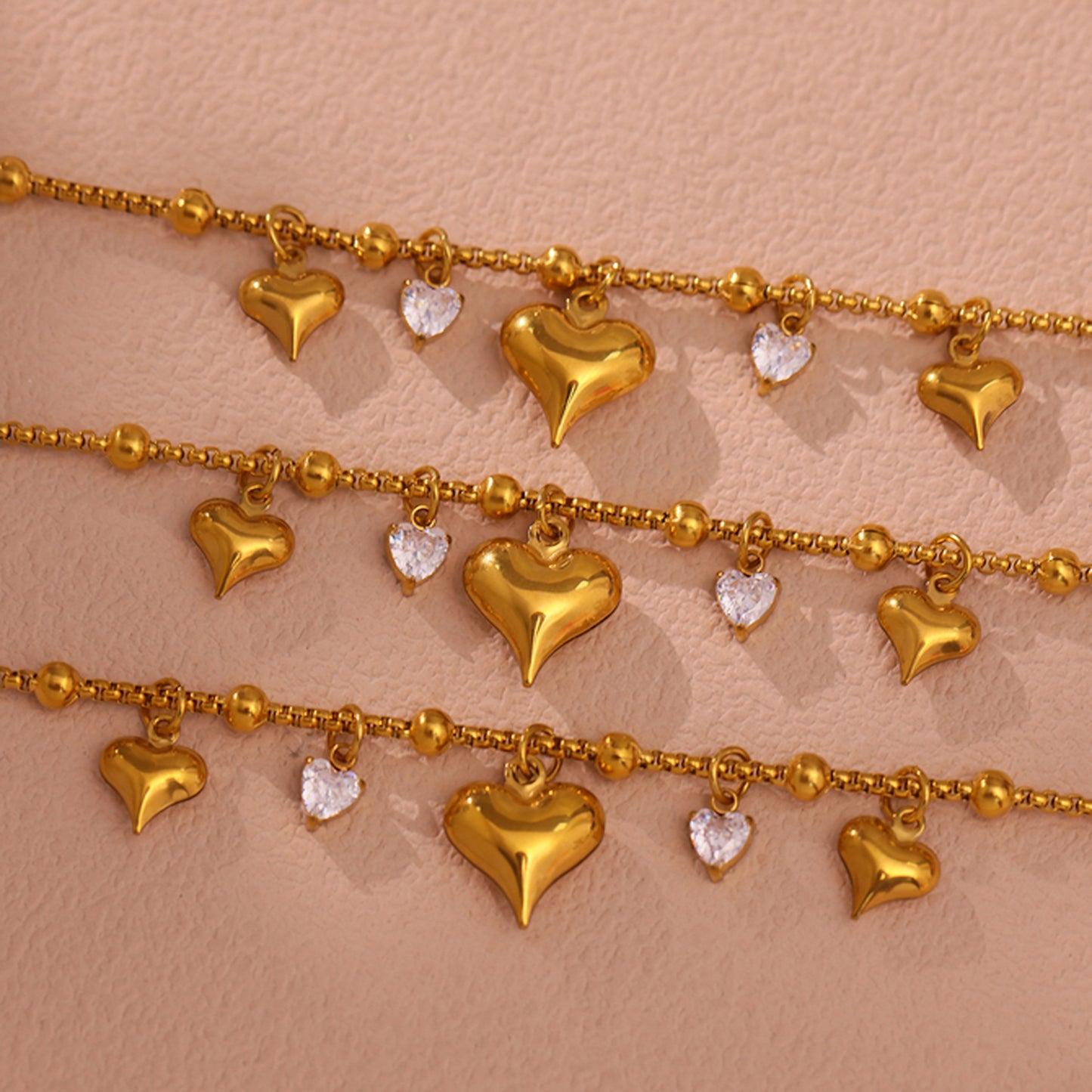 Heart diamond bracelet