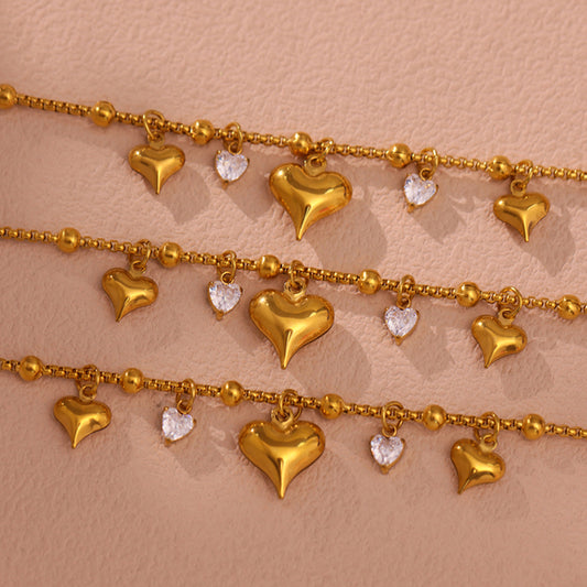 Heart diamond bracelet