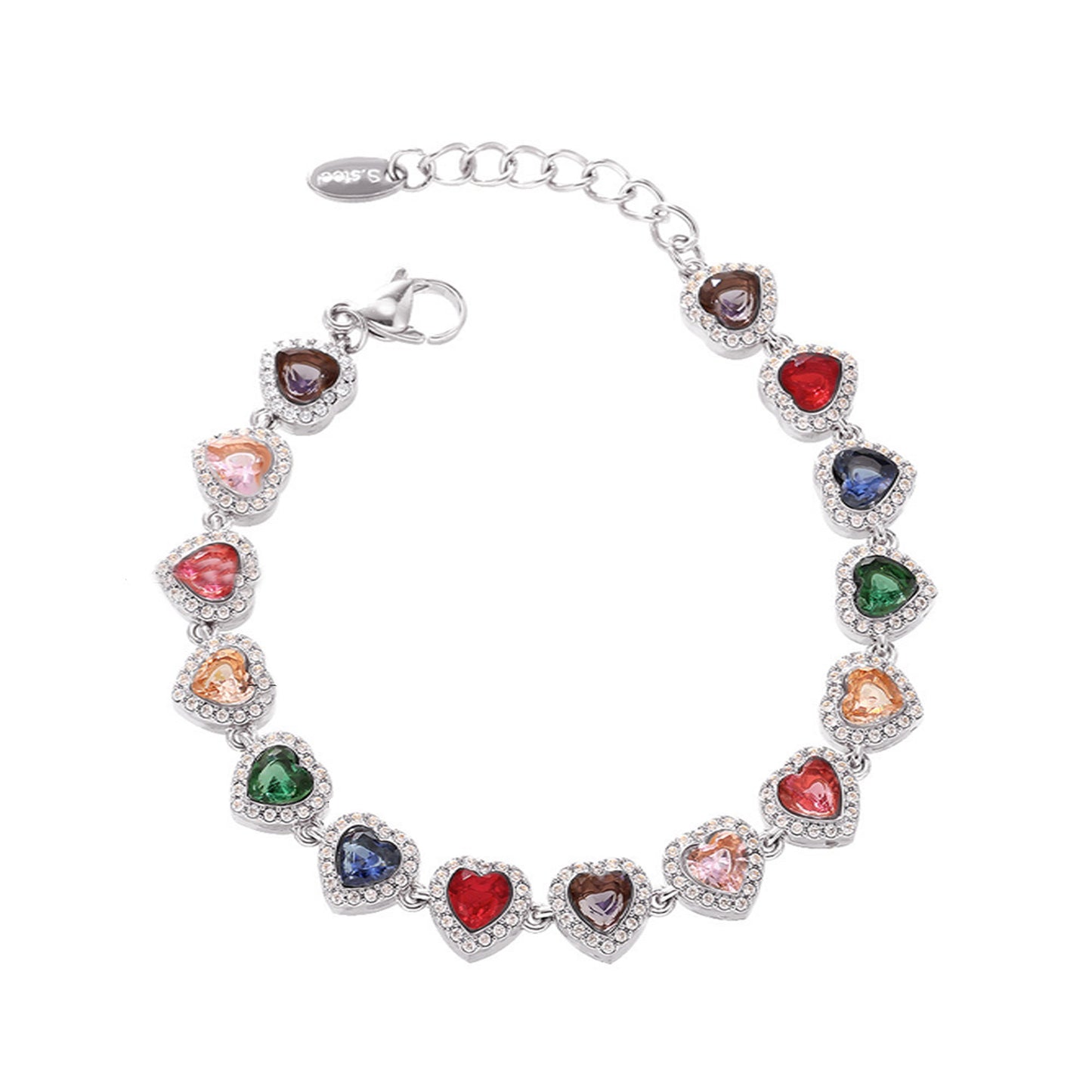 Colorful heart bracelet