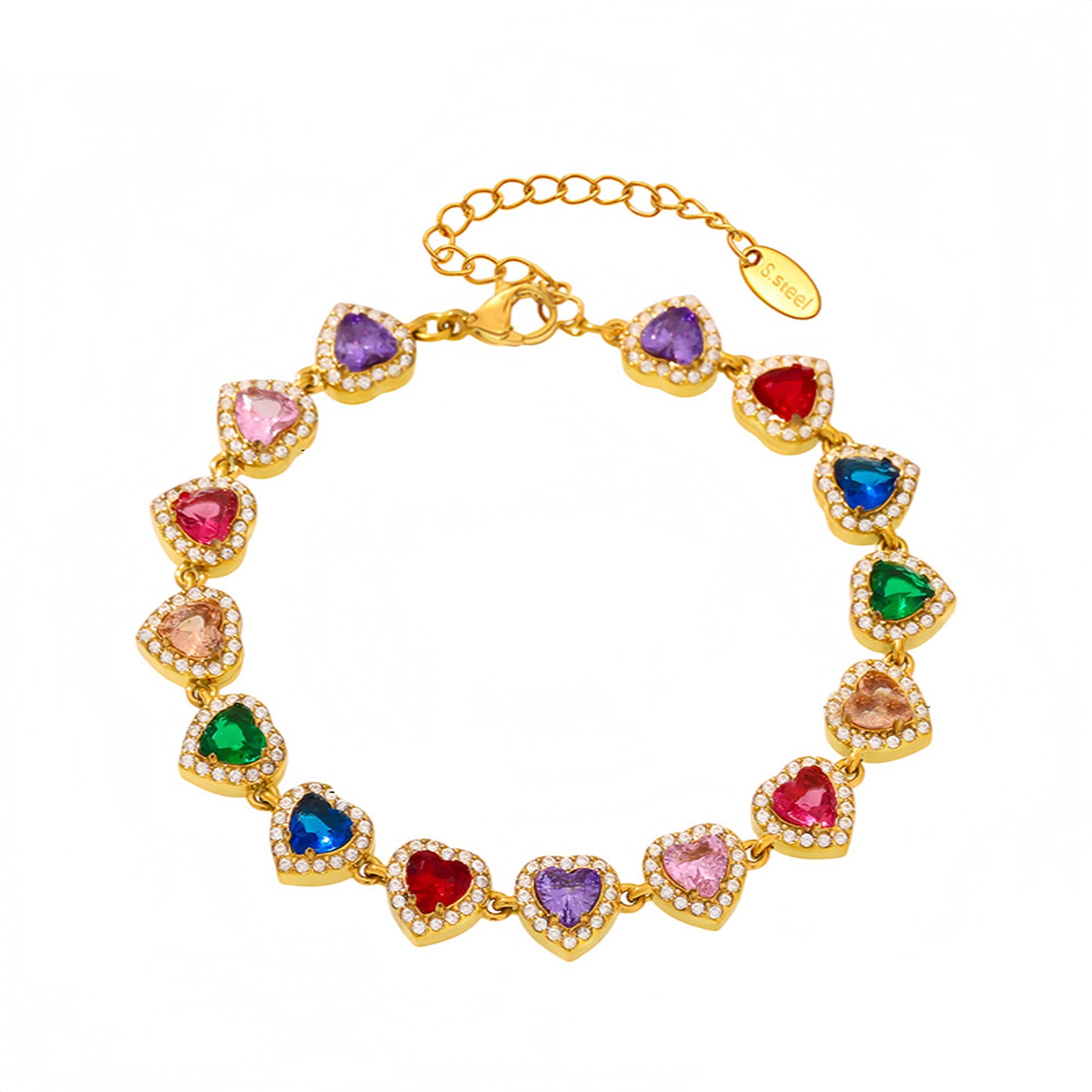 Colorful heart bracelet