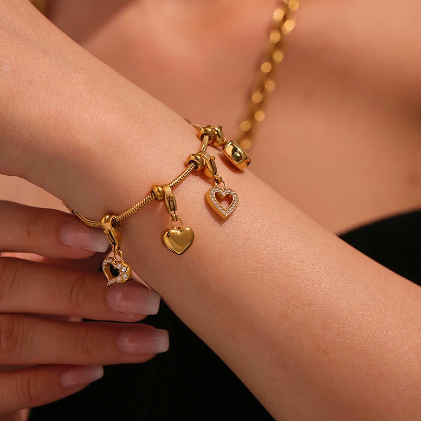 Heart Charm Bracelet