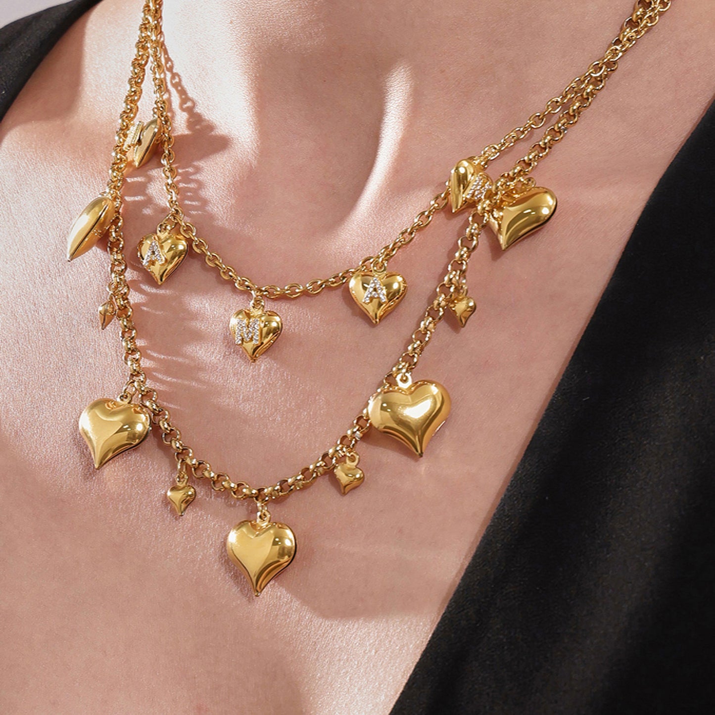 Big and Small Heart Necklace