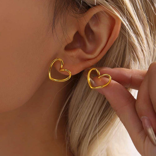 Minimalist Heart Earrings