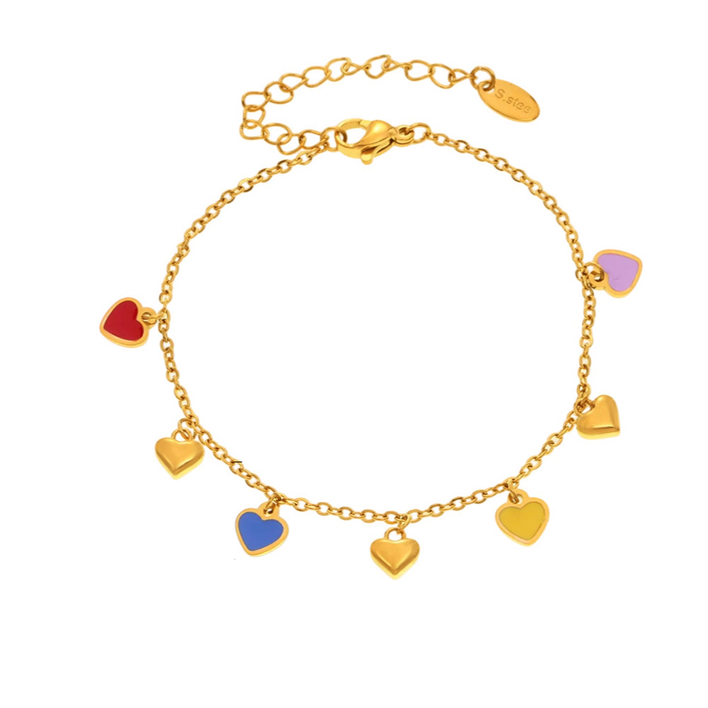 Colorful Heart Bracelet