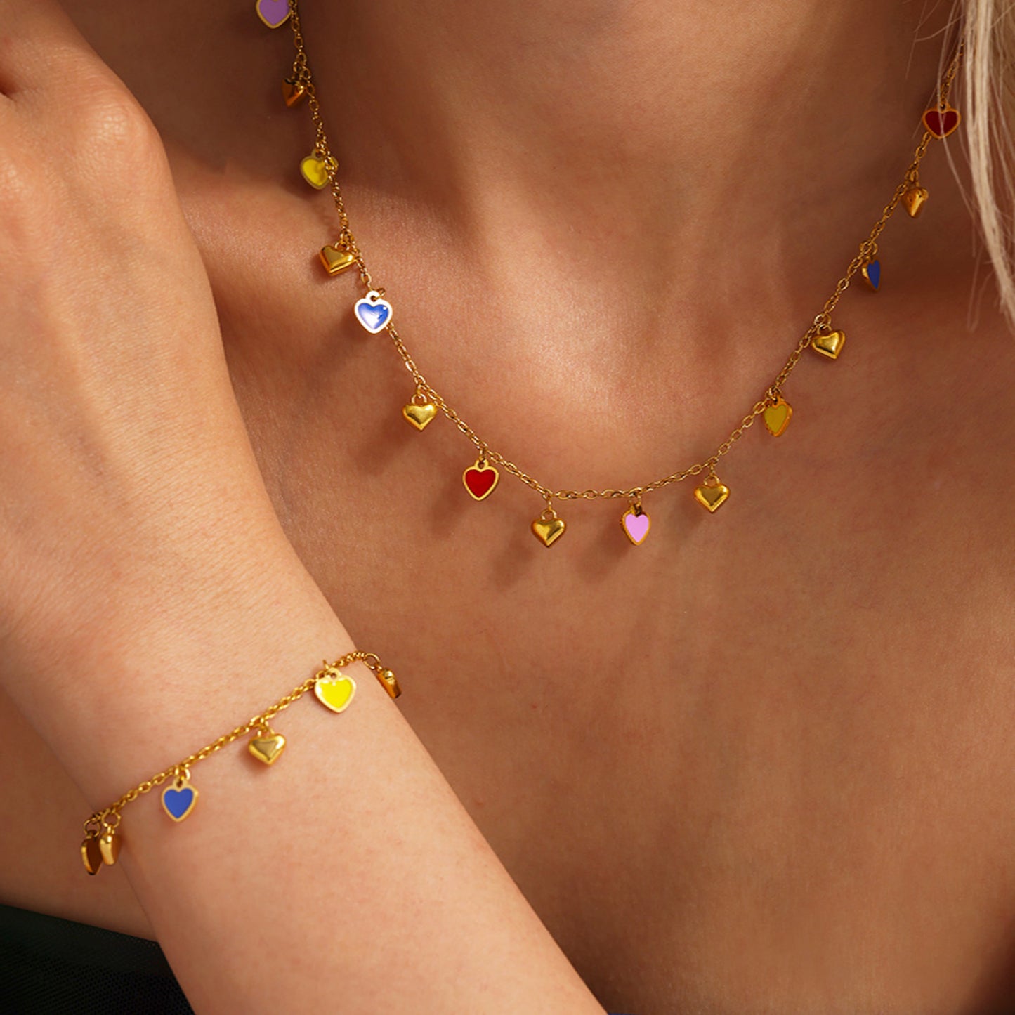 Colorful Heart Bracelet